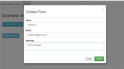 jQuery AJAX form submit with Twitter Bootstrap modal - ajax-form. . Bootstrap modal form submit